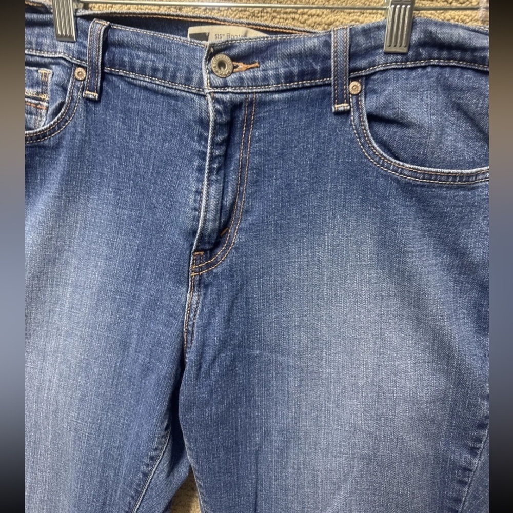 Levis 515 Jeans Womens 14 Short Boot Cut Mid Rise Dark Wash Denim - Picture 3 of 6